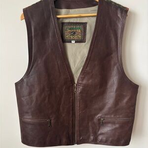 Brown Leather Vest